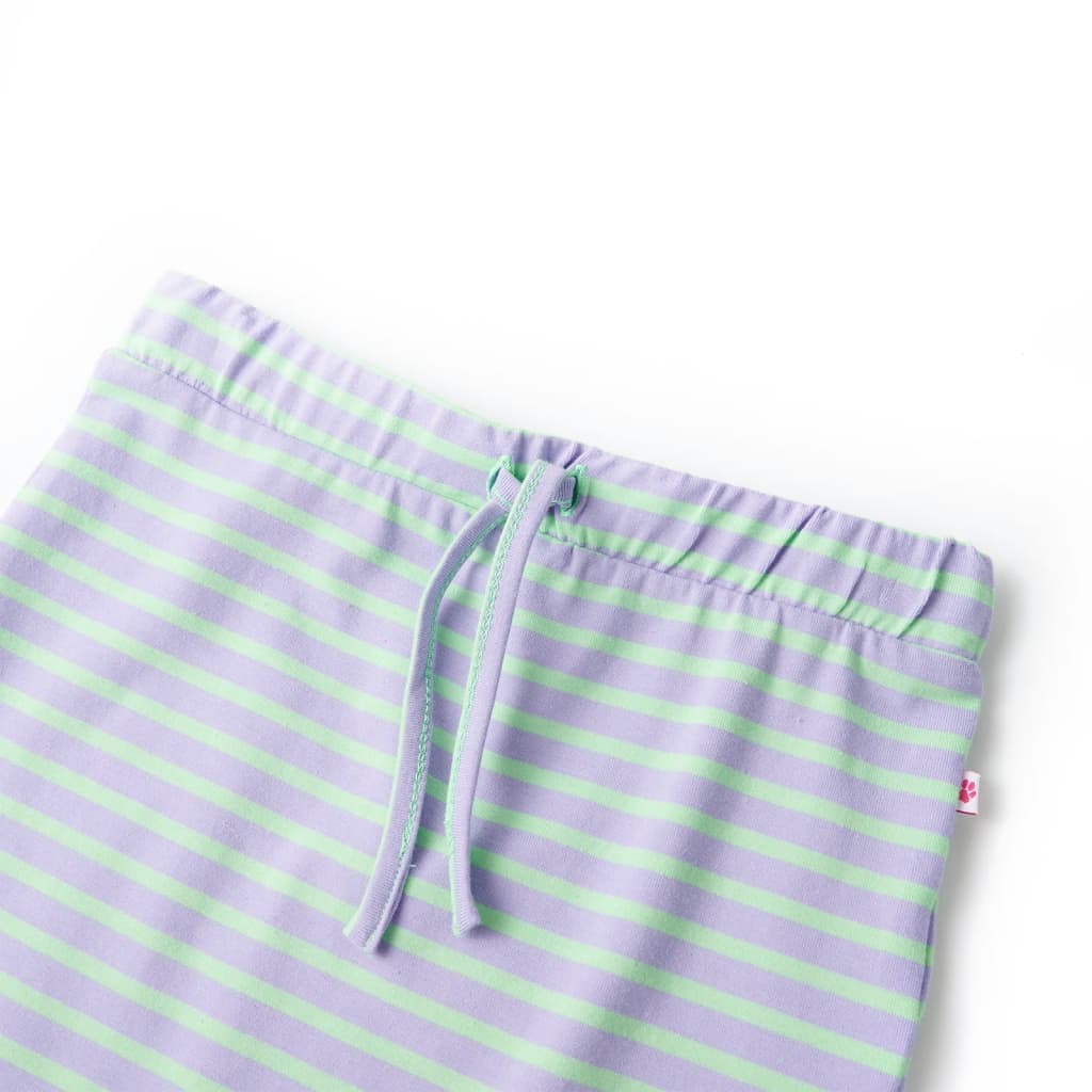 VidaXL Jupe enfant droite à rayures 116 menthe brillante