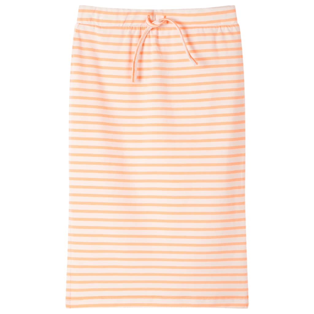 VidaXL Jupe enfant droite à rayures 116 orange fluo
