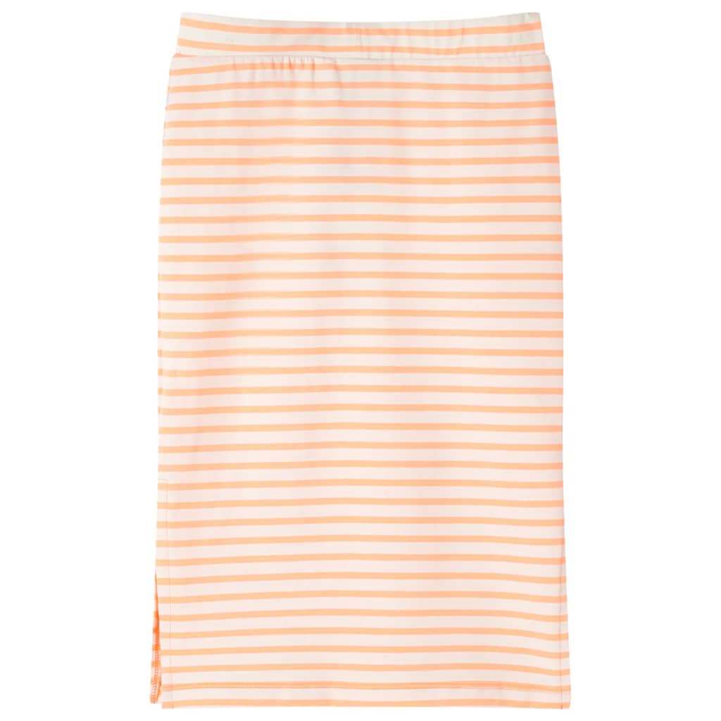 VidaXL Jupe enfant droite à rayures 140 orange fluo