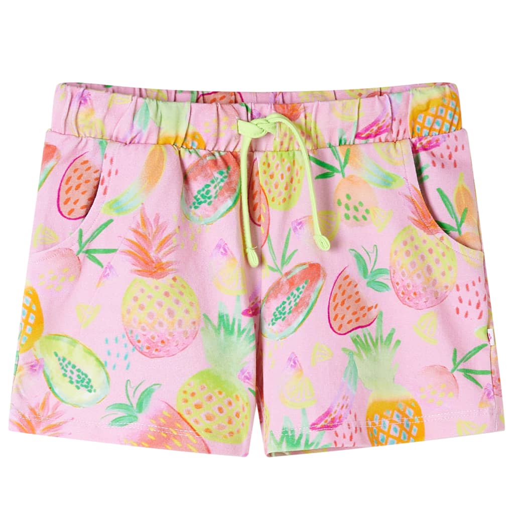 VidaXL short enfant avec cordon de serrage 140 rose tendre