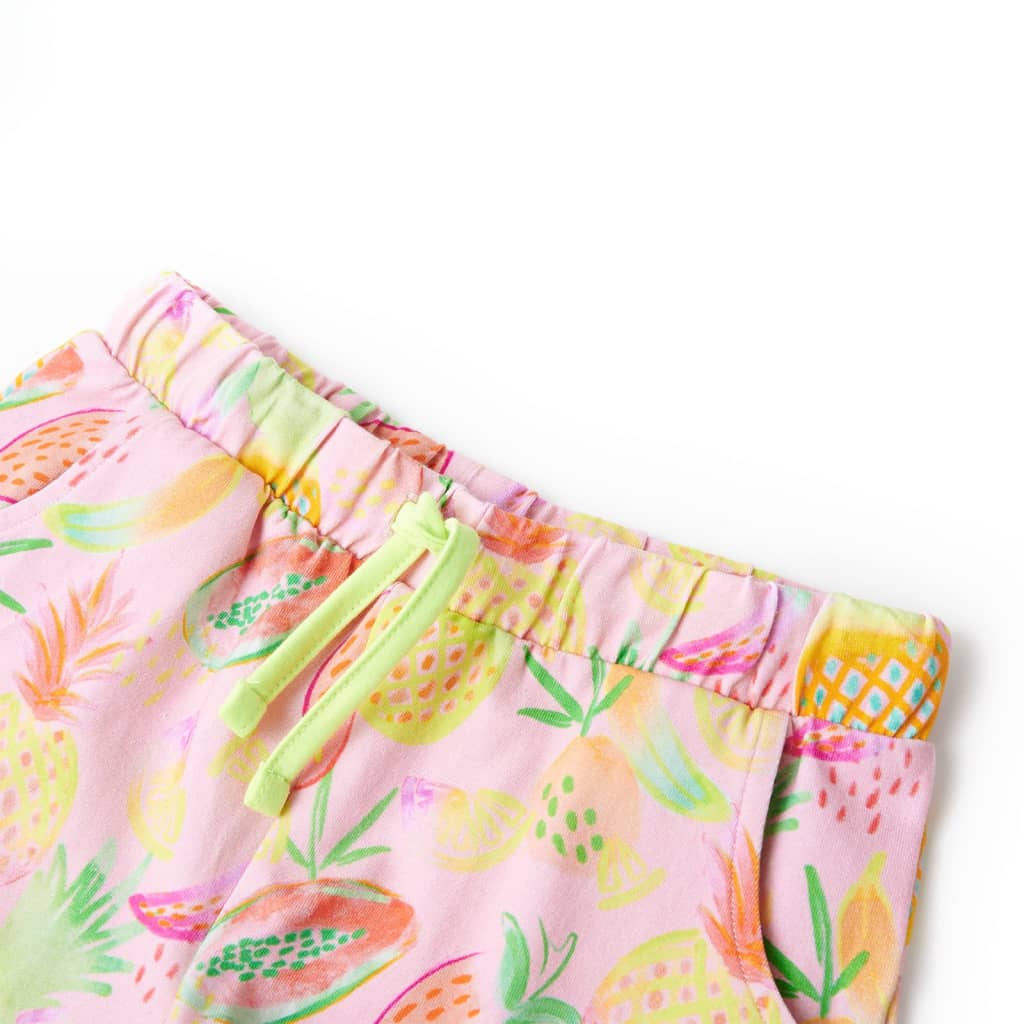 VidaXL short enfant avec cordon de serrage 140 rose tendre