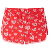 VidaXL Short enfant avec cordon de serrage 128 rouge