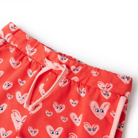 VidaXL Short enfant avec cordon de serrage 128 rouge
