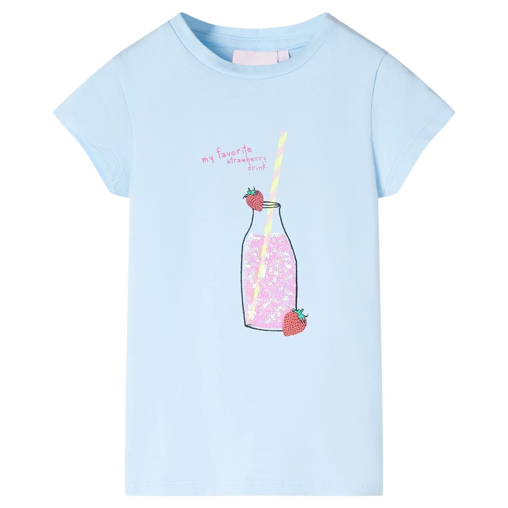VidaXL Chemise enfant 128 bleu doux