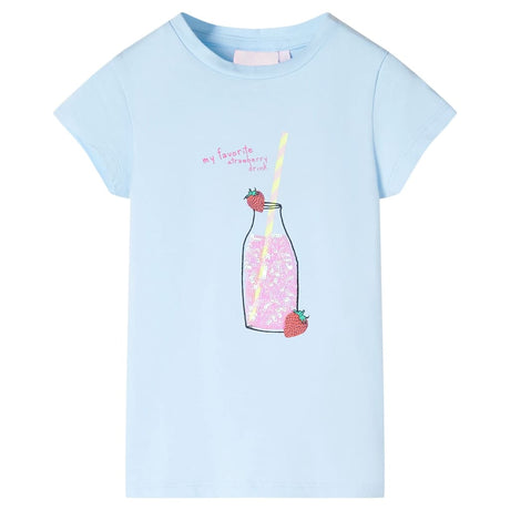 VidaXL Chemise enfant 128 bleu doux