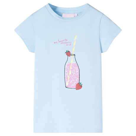 VidaXL Chemise enfant 140 bleu doux