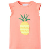 VidaXL Chemise enfant 116 corail fluo