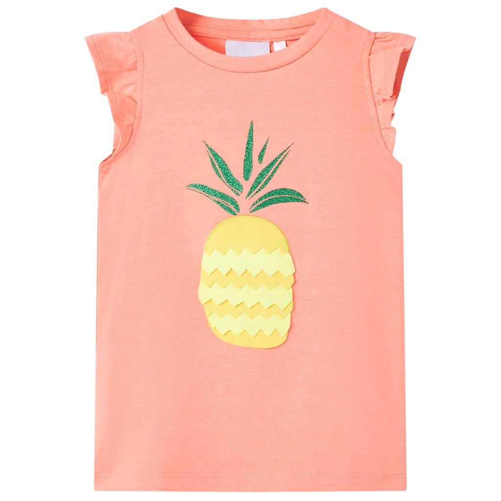 VidaXL Chemise enfant 140 corail fluo