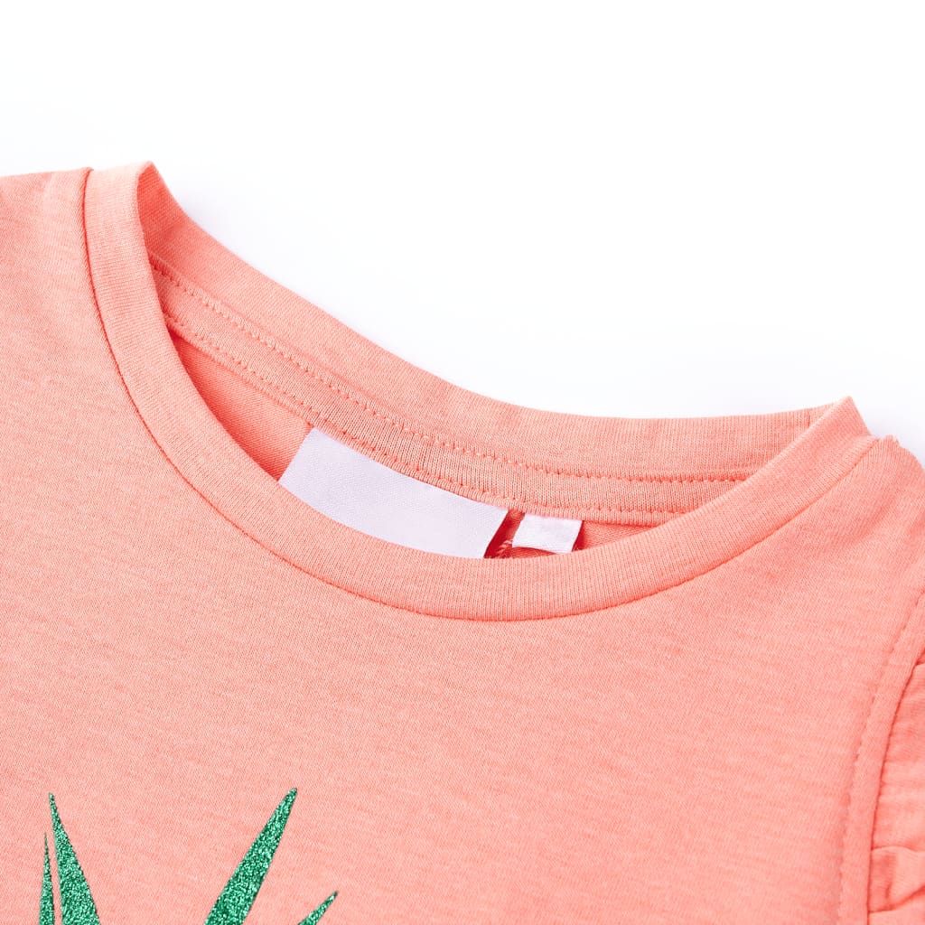 VidaXL Chemise enfant 140 corail fluo