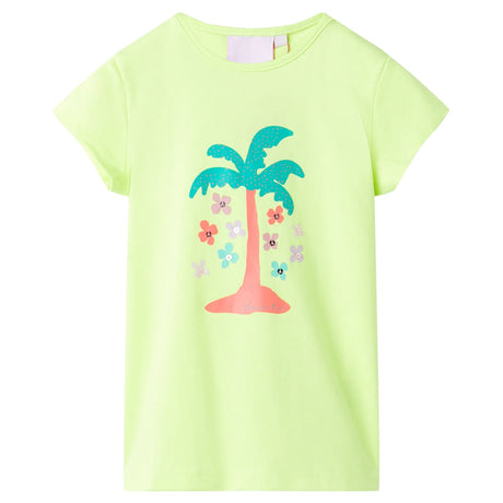 VidaXL Chemise enfant 116 jaune fluo