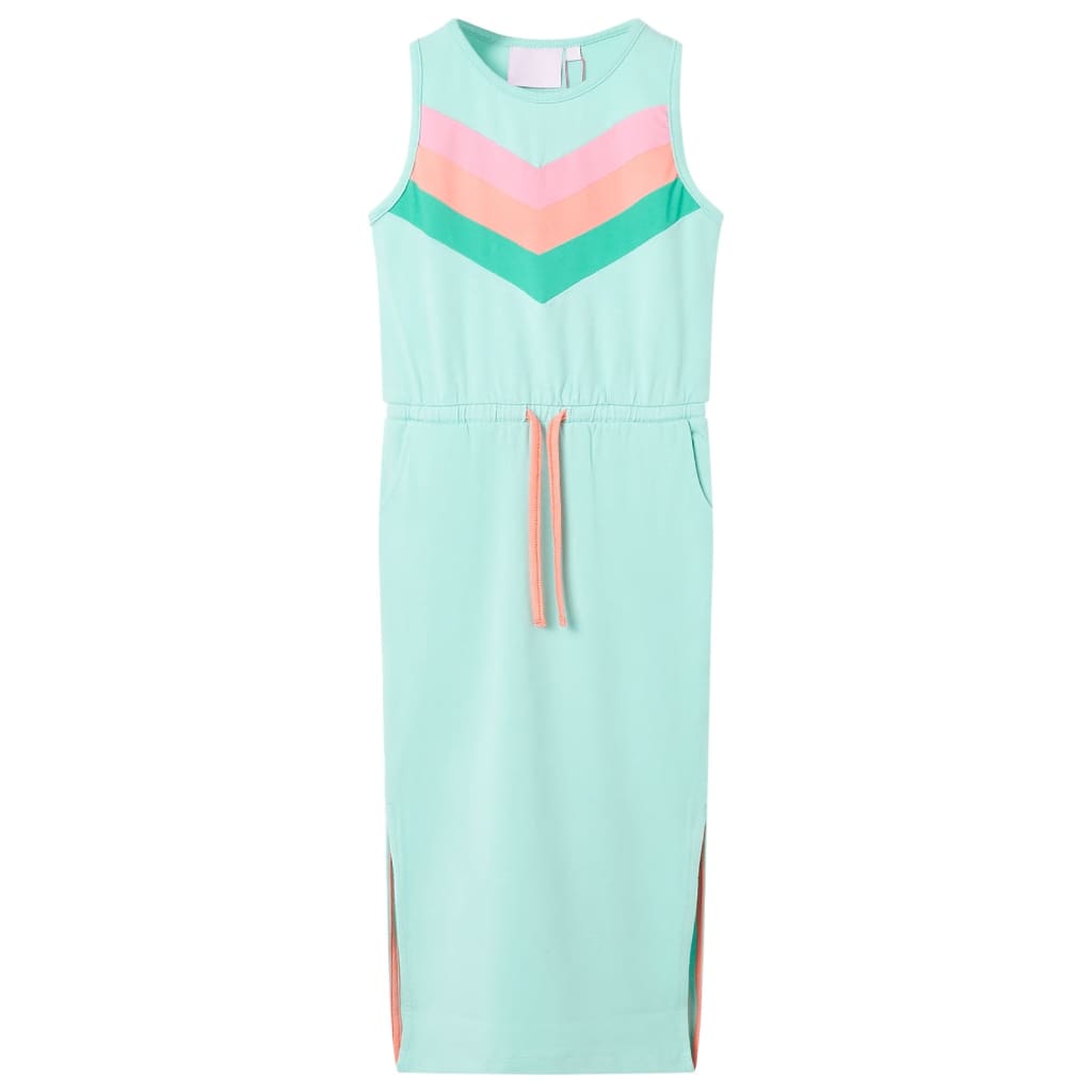 VidaXL Robe enfant avec cordon de serrage 140 menthe clair