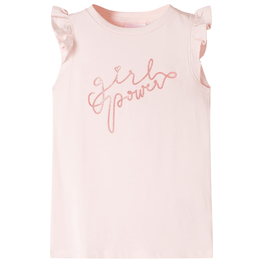 VidaXL Children's shirt with ruffles on the sleeves 92 soft pink