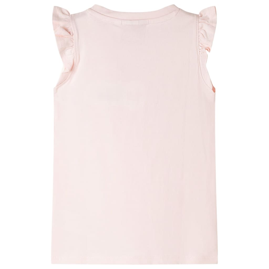 VidaXL Children's shirt with ruffles on the sleeves 92 soft pink