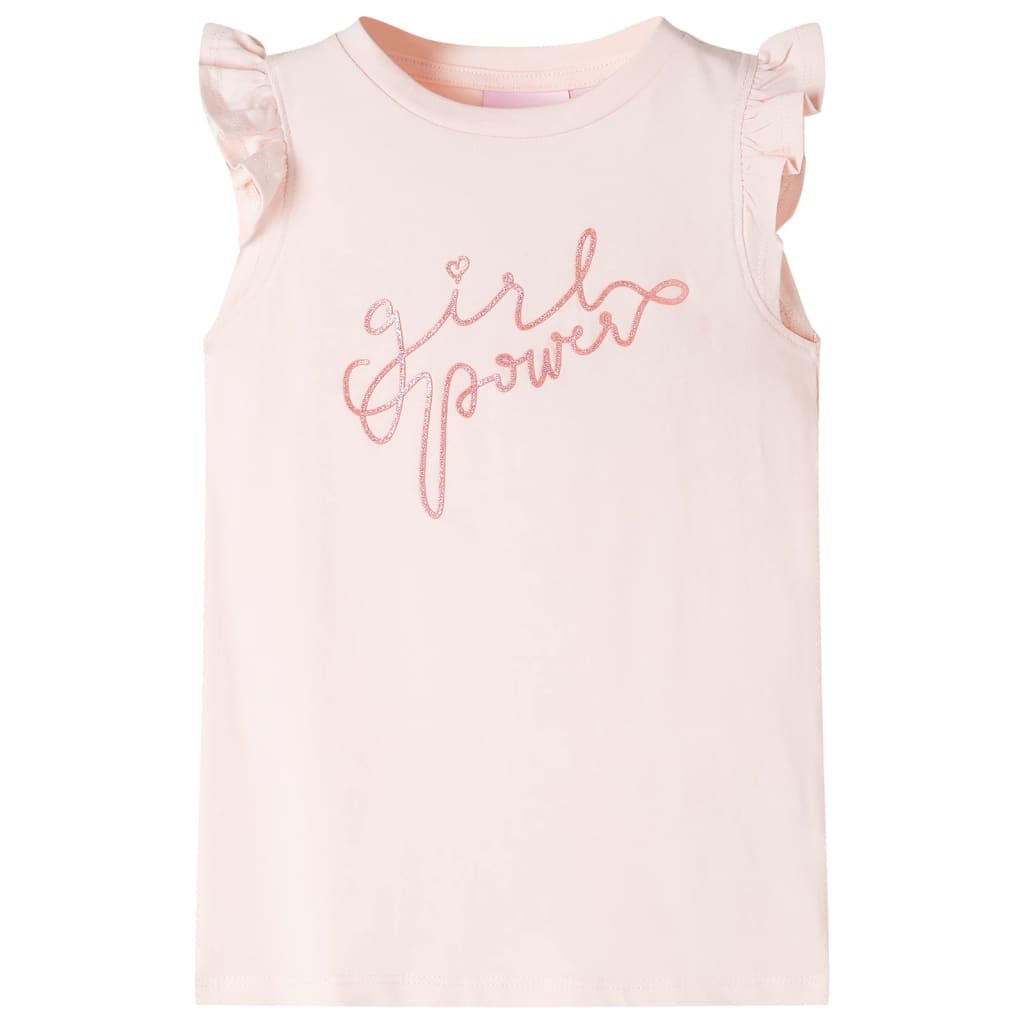 VidaXL Chemise enfant avec volants sur les manches 116 rose tendre