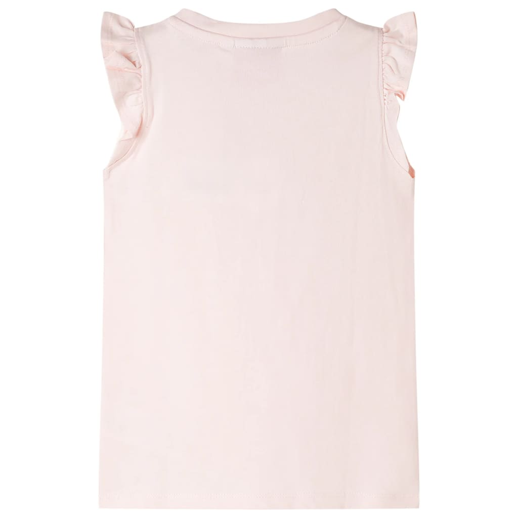 VidaXL Chemise enfant avec volants sur les manches 128 rose tendre