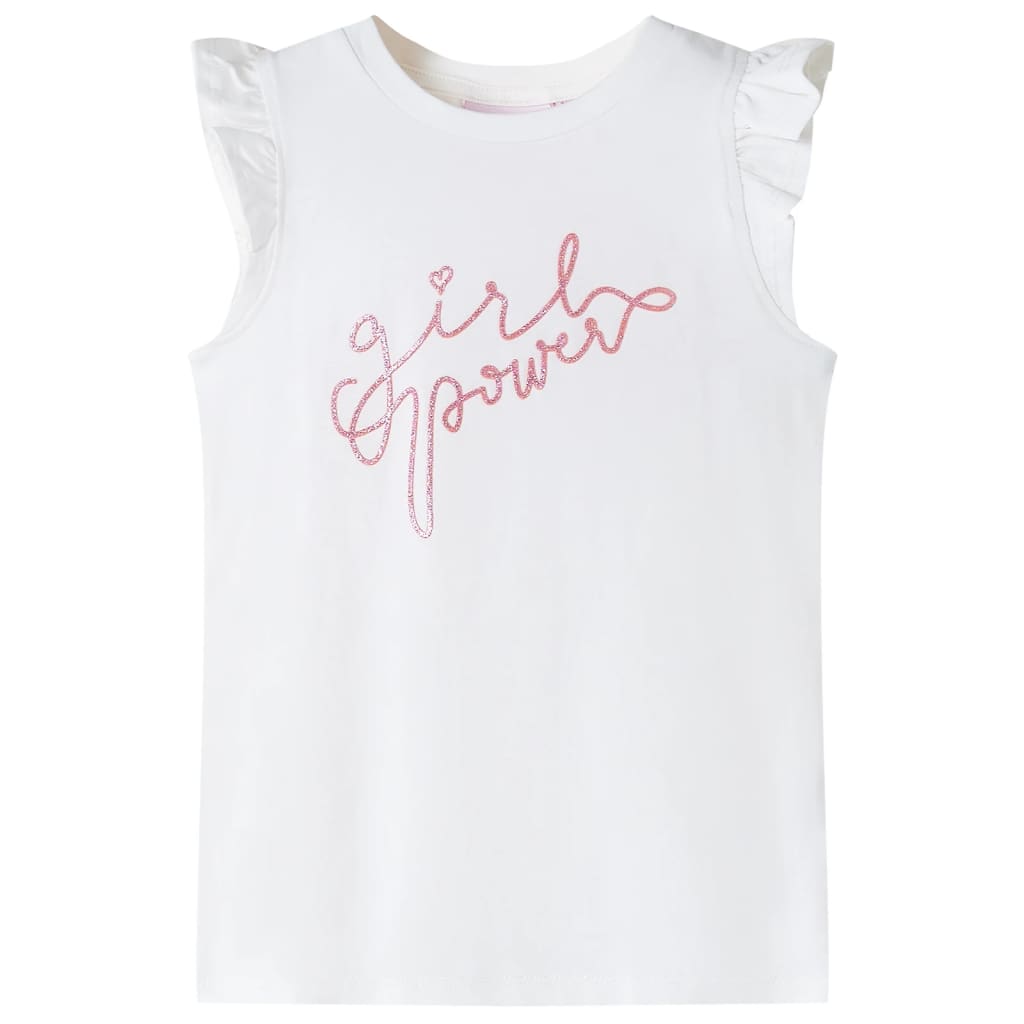 VidaXL Chemise enfant avec volants sur les manches 92 écru