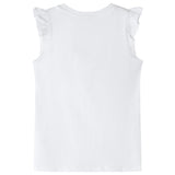 VidaXL Chemise enfant avec volants sur les manches 104 écru