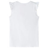 VidaXL Chemise enfant avec volants sur les manches 116 écru