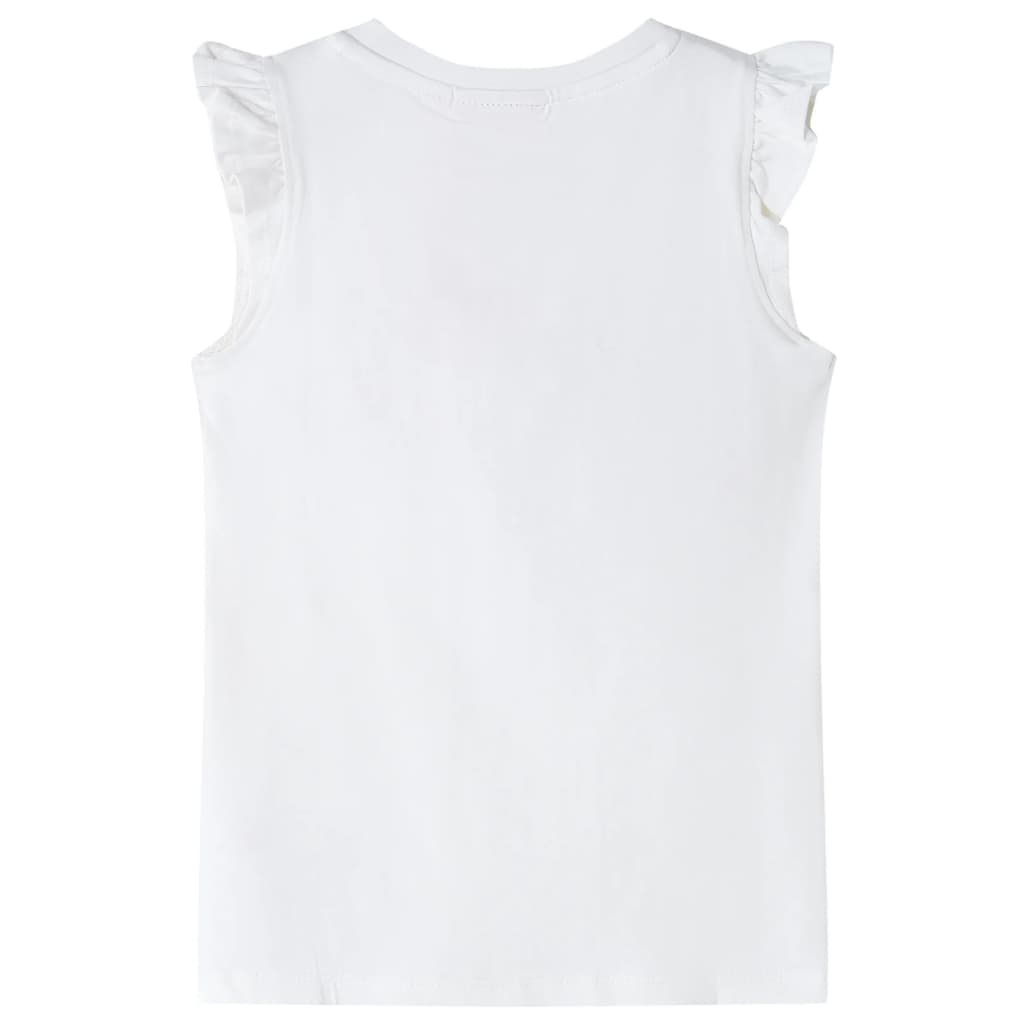 VidaXL Chemise enfant avec volants sur les manches 128 écru