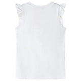VidaXL Chemise enfant avec volants sur les manches 128 écru