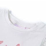 VidaXL Chemise enfant avec volants sur les manches 140 écru