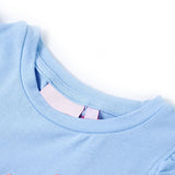 VidaXL Chemise enfant avec volants sur les manches 116 bleu clair