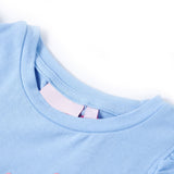 VidaXL Chemise enfant avec volants sur les manches 128 bleu clair