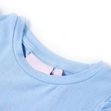 VidaXL Chemise enfant avec volants sur les manches 140 bleu clair