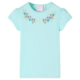 VidaXL Chemise enfant 104 bleu mer clair