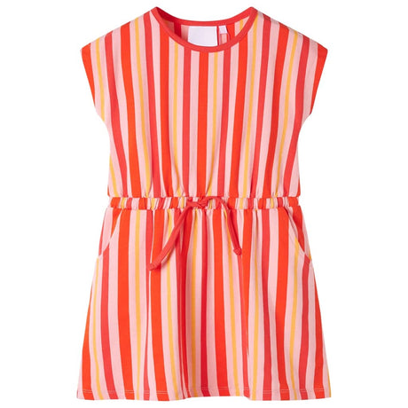 VidaXL robe enfant avec cordon 140 rose et rouge