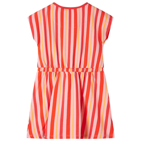 VidaXL robe enfant avec cordon 140 rose et rouge