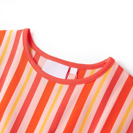 VidaXL robe enfant avec cordon 140 rose et rouge