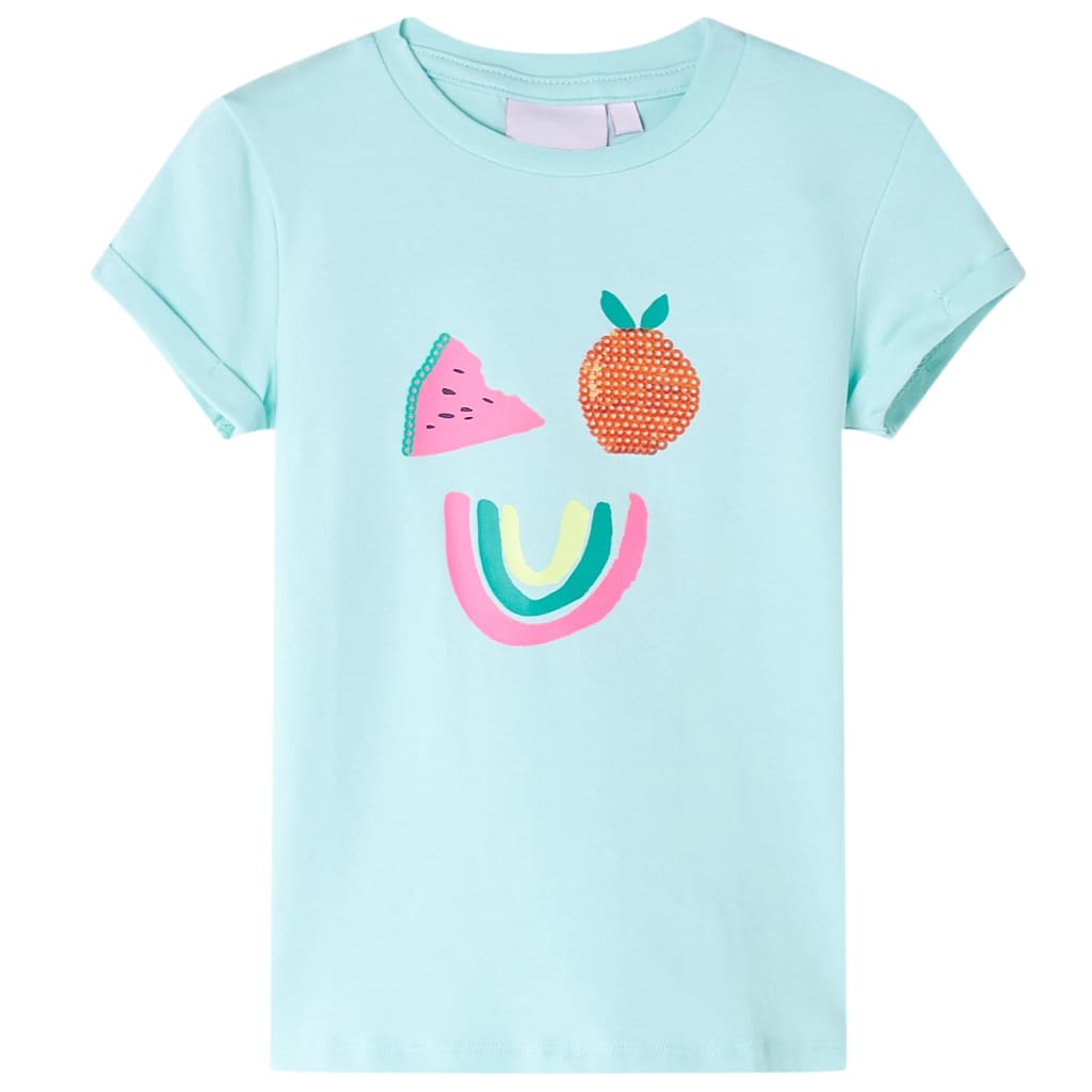 VidaXL Chemise enfant 104 bleu mer clair
