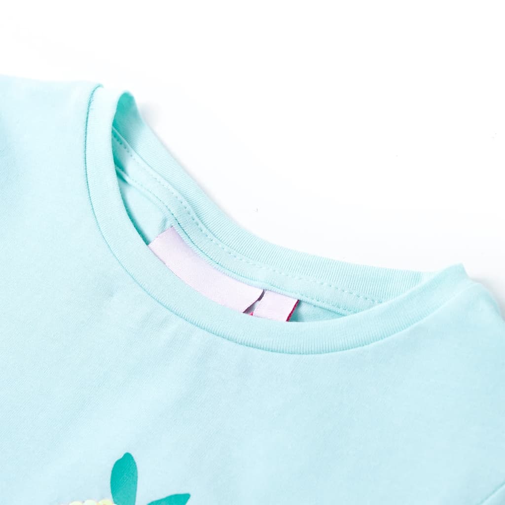 VidaXL Chemise enfant 128 bleu mer clair