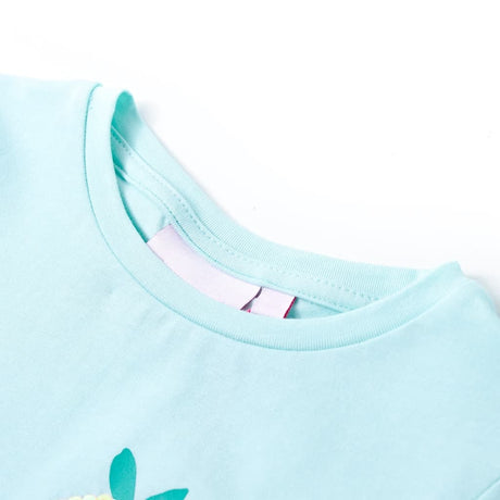 VidaXL Chemise enfant 128 bleu mer clair