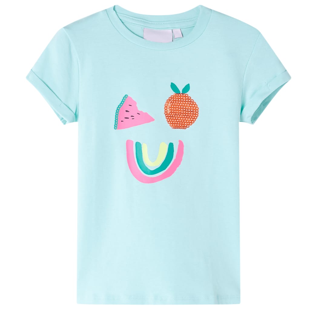 VidaXL Chemise enfant 140 bleu mer clair