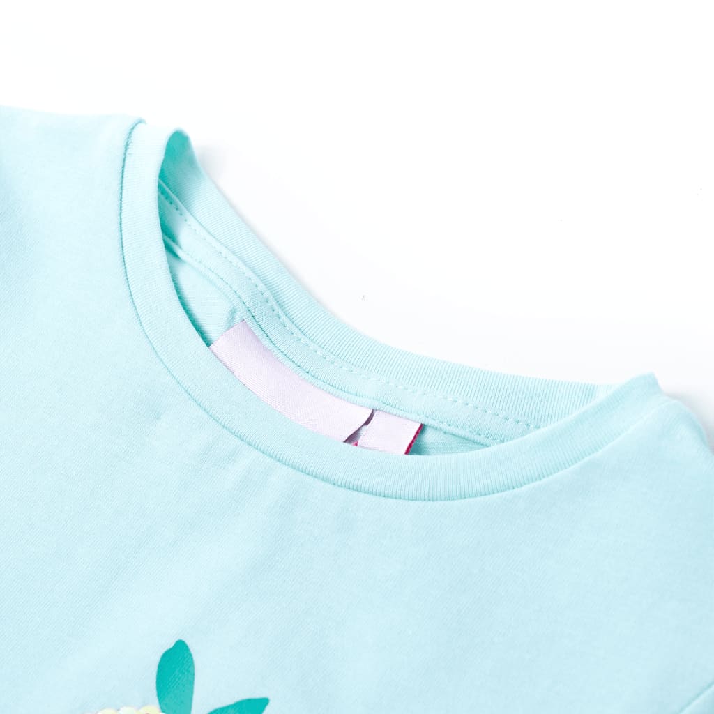 VidaXL Chemise enfant 140 bleu mer clair