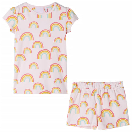 VidaXL pyjama enfant à manches courtes 104 rose tendre