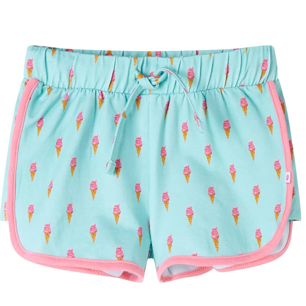 VidaXL Short enfant avec cordon de serrage 92 menthe clair