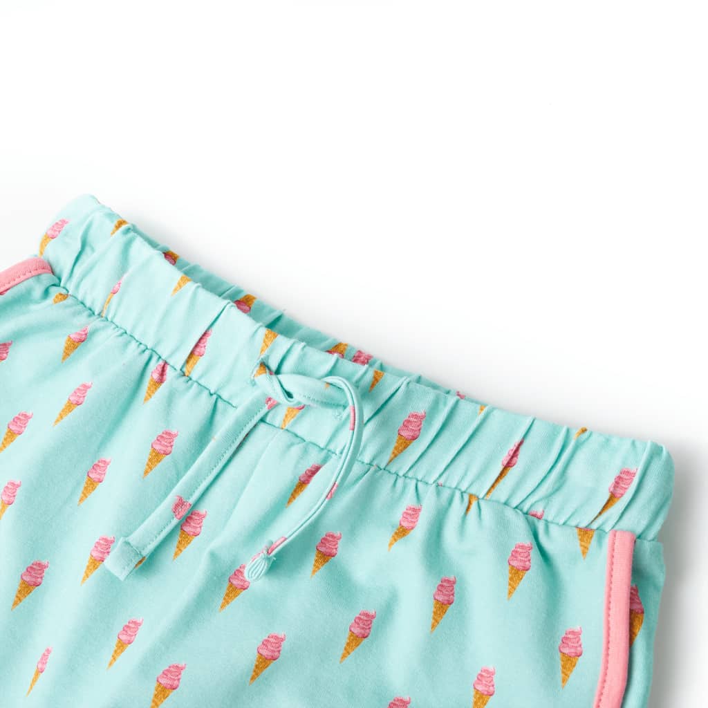 VidaXL Short enfant avec cordon de serrage 128 menthe clair