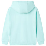 VidaXL Pull enfant à capuche 104 bleu mer clair