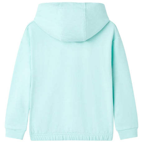 VidaXL Pull enfant à capuche 104 bleu mer clair