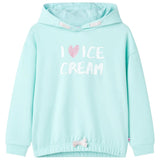 VidaXL pull enfant avec capuche 140 bleu mer clair