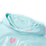 VidaXL pull enfant avec capuche 140 bleu mer clair