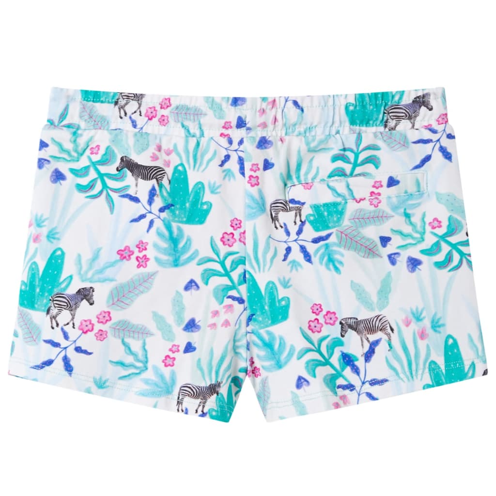 VidaXL Short enfant avec cordon de serrage 128 écru et menthe foncée