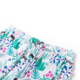 VidaXL Children's shorts with drawstring 140 ecru and dark mint