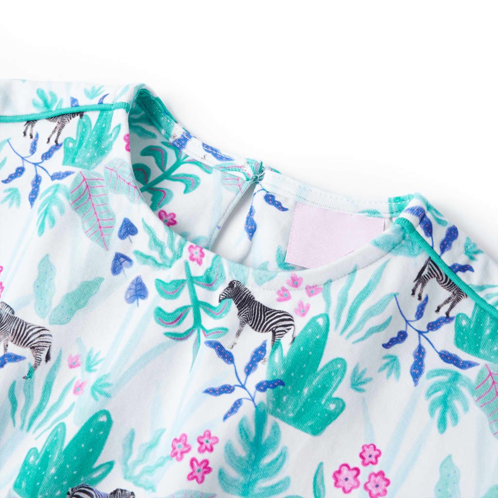 VidaXL Robe enfant 92 écru et menthe foncée