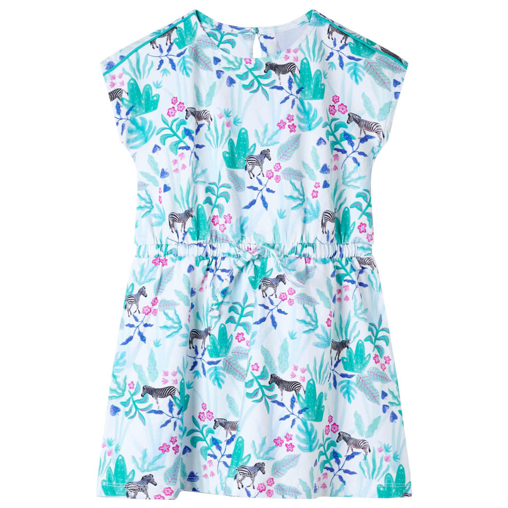 VidaXL Robe enfant 116 écru et menthe foncée