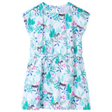 VidaXL Robe enfant 116 écru et menthe foncée