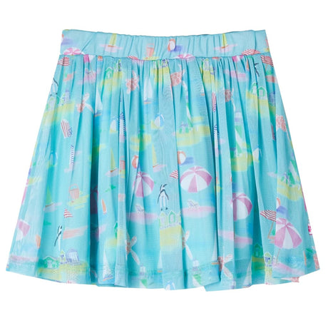 VidaXL Jupe enfant plissée 140 bleu mer clair